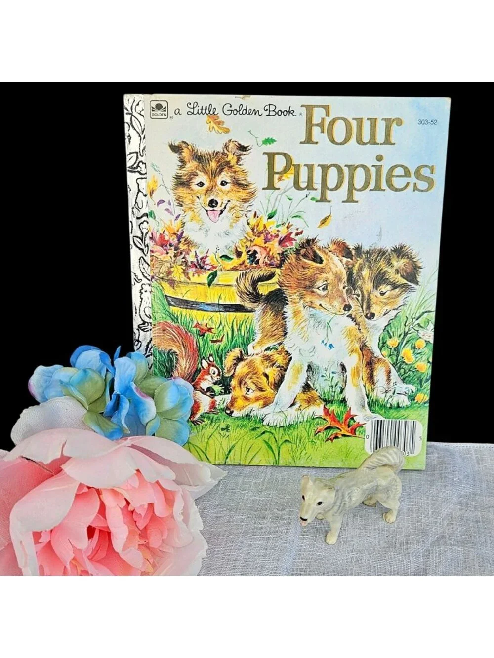 Vintage Dog Lover Instant Collection 1960s Lot Little Golden Book Four Puppies